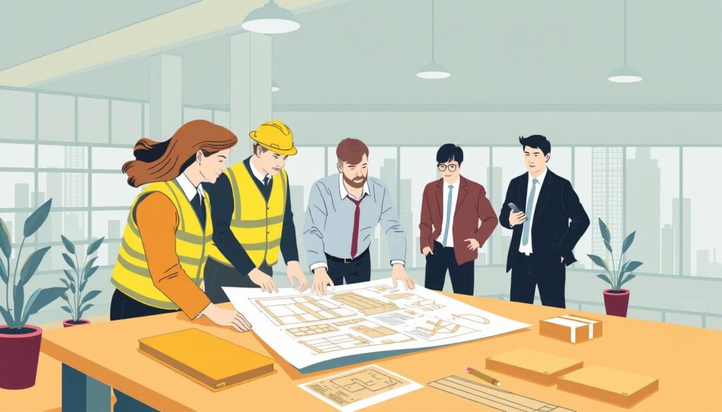 Image of Meta Certifiers team working with clients on a construction project